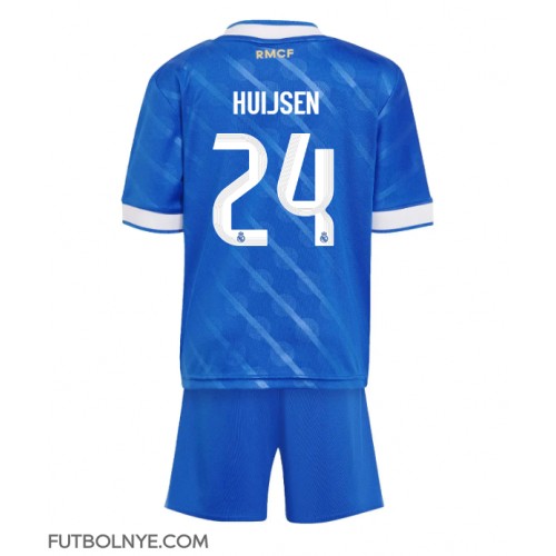 Camiseta Real Madrid Dean Huijsen #24 Tercera Equipación para niños 2025-26 manga corta (+ pantalones cortos)